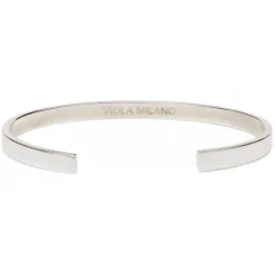 Viola Milano - Classic Sterling Silver Bangle - Classic - Handmade in Italy - Luxury Exclusive Collection - Avvenice
