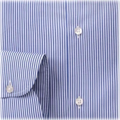 Viola Milano - Classic Stripe Cut-Away Collar Dress Shirt - Light Blue/White - Handmade in Italy - Luxury Exclusive Collection - Avvenice