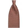 Viola Milano - Clover Floral Selftipped Italian Silk Tie - Brown - Handmade in Italy - Luxury Exclusive Collection - Avvenice