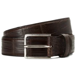 Viola Milano - Como Alligator Leather Belt - Brown - Handmade in Italy - Luxury Exclusive Collection - Avvenice