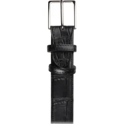 Viola Milano - Como Alligator Leather Belt - Black - Handmade in Italy - Luxury Exclusive Collection - Avvenice