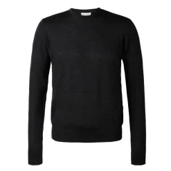 Viola Milano - Crew-Neck Merino Jumper - Dark Grey - Handmade in Italy - Luxury Exclusive Collection - Avvenice