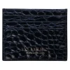 Viola Milano - Crocodile Credit Card Holder - Navy - Handmade in Italy - Luxury Exclusive Collection - Avvenice