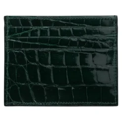Viola Milano - Crocodile Credit Card Holder - Forest - Handmade in Italy - Luxury Exclusive Collection - Avvenice