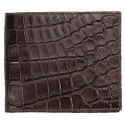 Viola Milano - Crocodile Slim Wallet - Brown - Handmade in Italy - Luxury Exclusive Collection - Avvenice