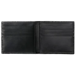 Viola Milano - Crocodile Slim Wallet - Black - Handmade in Italy - Luxury Exclusive Collection - Avvenice