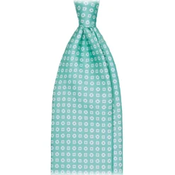 Viola Milano - Cube Pattern Selftipped Silk Tie - Lime - Handmade in Italy - Luxury Exclusive Collection - Avvenice