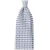 Viola Milano - Cube Pattern Selftipped Silk Tie - White- Made in Italy - Luxury Exclusive Collection - Avvenice