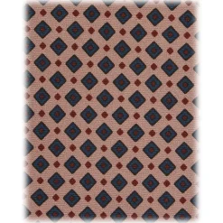 Viola Milano - Diamond Pattern Selftipped Silk Tie - Sand - Handmade in Italy - Luxury Exclusive Collection - Avvenice