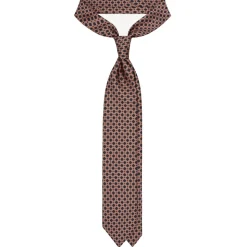 Viola Milano - Diamond Pattern Selftipped Silk Tie - Sand - Handmade in Italy - Luxury Exclusive Collection - Avvenice