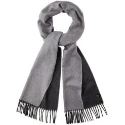 Viola Milano - Double Face 100% Zibellino Cashmere Scarf - Grey Mix - Handmade in Italy - Luxury Exclusive Collection - Avvenice