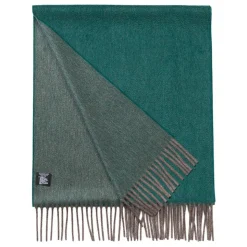 Viola Milano - Double Face Zibellino Cashmere Scarf - Green and Taupe - Handmade in Italy - Luxury Exclusive Collection - Avvenice