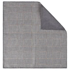 Viola Milano - Double Face Herringbone 100% Cashmere Pocket Square - Grey Mix - Handmade in Italy - Luxury Exclusive Collection - Avvenice