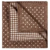 Viola Milano - Double Face Printed 100% Cashmere Pocket Square - Sand Mix - Handmade in Italy - Luxury Exclusive Collection - Avvenice
