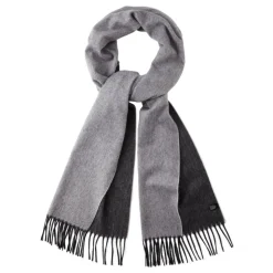 Viola Milano - Double Face Zibellino Cashmere Scarf - Grey Mix - Handmade in Italy - Luxury Exclusive Collection - Avvenice