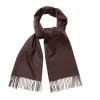 Viola Milano - Double Face Zibellino Cashmere Scarf - Brown and Taupe - Handmade in Italy - Luxury Exclusive Collection - Avvenice