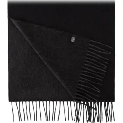 Viola Milano - Double Face 100% Zibellino Cashmere Scarf - Dark Grey Mix - Handmade in Italy - Luxury Exclusive Collection - Avvenice