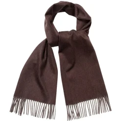 Viola Milano - Double Face 100% Zibellino Cashmere Scarf - Brown/Taupe - Handmade in Italy - Luxury Exclusive Collection - Avvenice