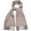 Viola Milano - Double Face 100% Zibellino Cashmere Scarf - Sand/Taupe - Handmade in Italy - Luxury Exclusive Collection - Avvenice