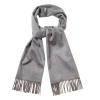 Viola Milano - Double Face Zibellino Cashmere Scarf - Grey and Taupe - Handmade in Italy - Luxury Exclusive Collection - Avvenice