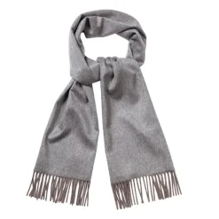 Viola Milano - Double Face Zibellino Cashmere Scarf - Grey and Taupe - Handmade in Italy - Luxury Exclusive Collection - Avvenice