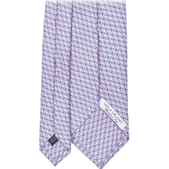 Viola Milano - Dynamic Floral Selftipped Silk Tie - Pink - Handmade in Italy - Luxury Exclusive Collection - Avvenice