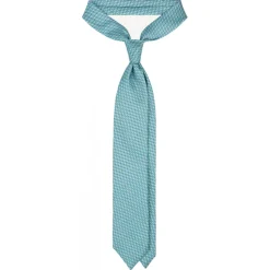 Viola Milano - Dynamic Floral Selftipped Silk Tie - Menthol - Handmade in Italy - Luxury Exclusive Collection - Avvenice