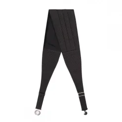 Viola Milano - Faille Silk Cummerbund - Black Dot - Handmade in Italy - Luxury Exclusive Collection - Avvenice