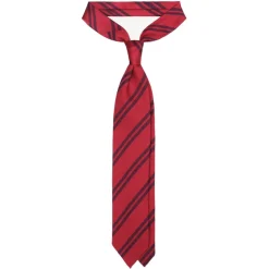 Viola Milano - Fina Stripe 3-Fold Grenadine Tie - Red Mix - Handmade in Italy - Luxury Exclusive Collection - Avvenice