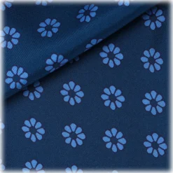 Viola Milano - Floral Italian Silk Ascot Tie - Navy - Handmade in Italy - Luxury Exclusive Collection - Avvenice