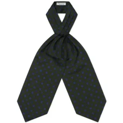 Viola Milano - Floral Italian Silk Ascot Tie - Forest - Handmade in Italy - Luxury Exclusive Collection - Avvenice