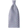 Viola Milano - Floral Pattern Selftipped Silk Tie - White - Handmade in Italy - Luxury Exclusive Collection - Avvenice
