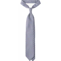 Viola Milano - Floral Pattern Selftipped Silk Tie - White - Handmade in Italy - Luxury Exclusive Collection - Avvenice