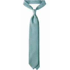 Viola Milano - Floral Pattern Selftipped Silk Tie - Menthol - Handmade in Italy - Luxury Exclusive Collection - Avvenice