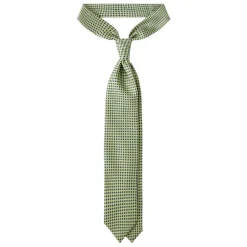 Viola Milano - Floral Pattern Handprinted Selftipped Silk Tie - Apple - Made in Italy - Luxury Exclusive Collection - Avvenice