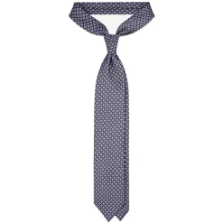 Viola Milano - Floral Pattern Selftipped Silk Tie - Blue Mix - Handmade in Italy - Luxury Exclusive Collection - Avvenice