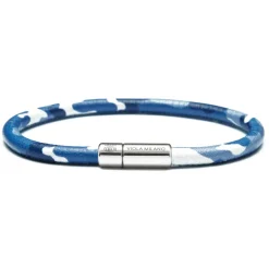 Viola Milano - Genuine Italian Leather Bracelet - Denim Camo - Handmade in Italy - Luxury Exclusive Collection - Avvenice