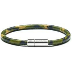 Viola Milano - Genuine Italian Leather Bracelet - Forest Camo - Handmade in Italy - Luxury Exclusive Collection - Avvenice