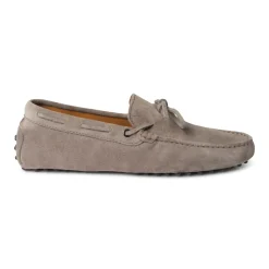 Viola Milano - Gommino Suede Loafer - Grey - Handmade in Italy - Luxury Exclusive Collection - Avvenice