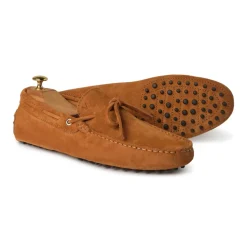 Viola Milano - Gommino Suede Loafer - Cola - Handmade in Italy - Luxury Exclusive Collection - Avvenice