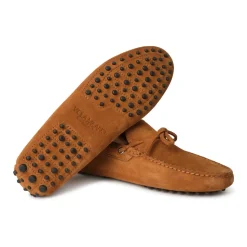 Viola Milano - Gommino Suede Loafer - Cola - Handmade in Italy - Luxury Exclusive Collection - Avvenice