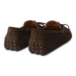 Viola Milano - Gommino Suede Loafer - Chocolate - Handmade in Italy - Luxury Exclusive Collection - Avvenice