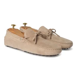 Viola Milano - Gommino Suede Loafer - Beige - Handmade in Italy - Luxury Exclusive Collection - Avvenice