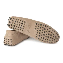 Viola Milano - Gommino Suede Loafer - Beige - Handmade in Italy - Luxury Exclusive Collection - Avvenice