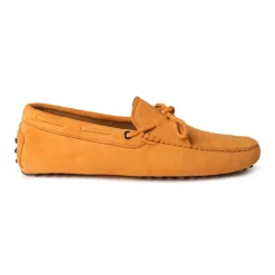 Viola Milano - Gommino Suede Loafer - Orange - Handmade in Italy - Luxury Exclusive Collection - Avvenice