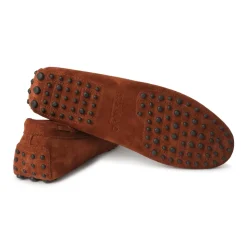 Viola Milano - Gommino Suede Loafer - Cognac - Handmade in Italy - Luxury Exclusive Collection - Avvenice