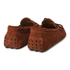 Viola Milano - Gommino Suede Loafer - Cognac - Handmade in Italy - Luxury Exclusive Collection - Avvenice