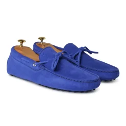 Viola Milano - Gommino Suede Loafer - Blue - Handmade in Italy - Luxury Exclusive Collection - Avvenice