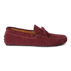 Viola Milano - Gommino Suede Loafer - Bordeaux - Handmade in Italy - Luxury Exclusive Collection - Avvenice