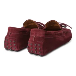 Viola Milano - Gommino Suede Loafer - Bordeaux - Handmade in Italy - Luxury Exclusive Collection - Avvenice